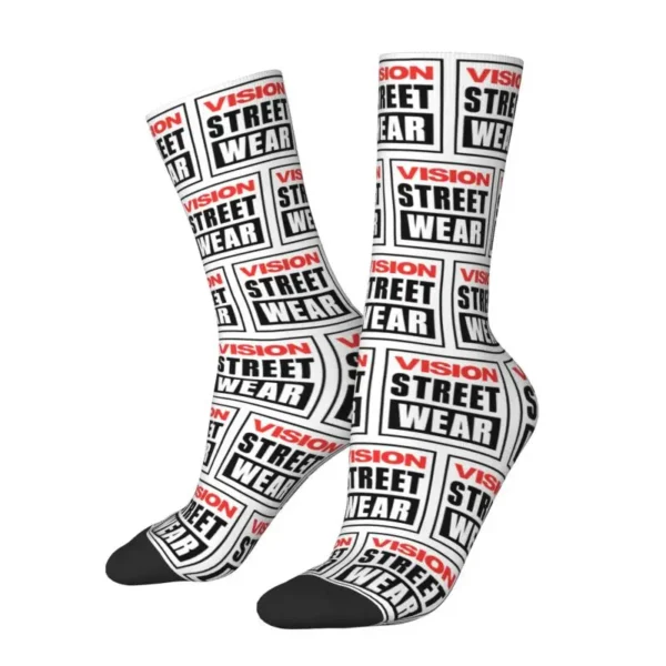 Vision Street Wear Men Women Crew Socks Unisex Fashion 3D Printed Dress Socks