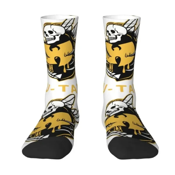 Wu Clan Hip Hop Music Group Men Women Crew Socks Unisex Fashion 3D Print Dress Socks