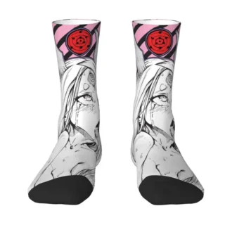 Zero Two Darling In The Franxx Men's Crew Socks Unisex Kawaii 3D Printing Anime Wife Girl Dress Socks