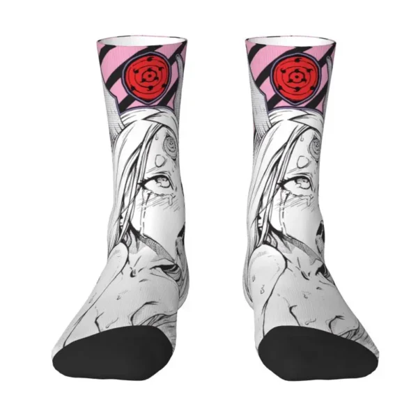 Zero Two Darling In The Franxx Men's Crew Socks Unisex Kawaii 3D Printing Anime Wife Girl Dress Socks