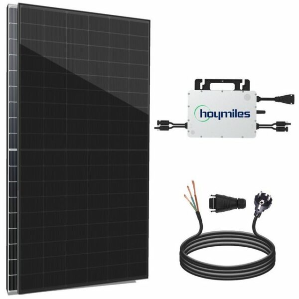 enprovesolar Solaranlage 860W Balkonkraftwerk Komplettset inkl. 430W Bifazial Solarmodule, Hoymiles HMS-800W-2T Upgradefähiger WIFI Wechselrichter, 10M Schuko Stecker