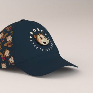 Bobo Siebenschläfer Baseball Cap Blau Klettverschluss, 3D Stickerei, Allover Print