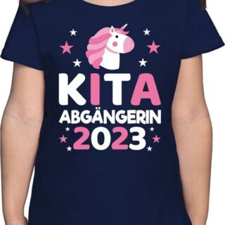 Shirtracer T-Shirt Kita Abgängerin 2023 Einhorn Einschulung Mädchen