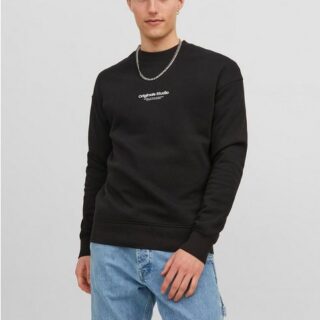 Jack & Jones Sweatshirt Weiches Sweatshirt mit 3D Print Relaxed Fit JORVESTERBRO 6020 in Schwarz