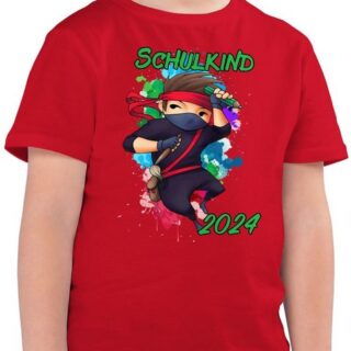 Shirtracer T-Shirt Cooler Ninja Junge 2024 Einschulung Junge Schulanfang Geschenke