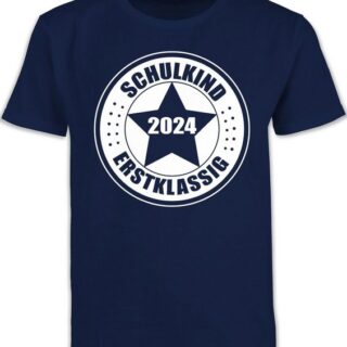 Shirtracer T-Shirt Schulkind 2024 - Erstklassig Einschulung Junge Schulanfang Geschenke