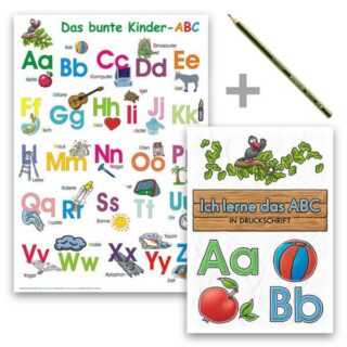 Das bunte Kinder-ABC - Set in Druckschrift