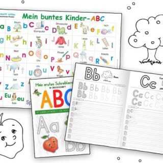 Mein buntes Kinder-ABC-Set in Druckschrift