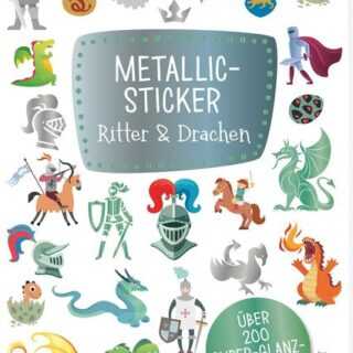 Metallic-Sticker - Ritter & Drachen