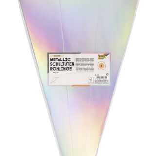 folia Metallic-Schultüten-Zuschnitt, 6-eckig, irisierend