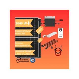 1640 w / 1500 w drosselbar 600W / 800W Balkonkraftwerk Steckerfertig Hoymiles pv 19%