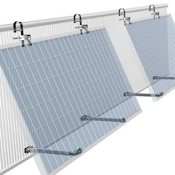 Asukale Balkonkraftwerk Halterung mit Haken - 0° 25-40° Solarmodul-Halterung, (2-tlg)