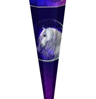 Livepac Office Schultüte Schultüte / Zuckertüte / 85cm / eckig / "Pferd - White Horse