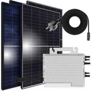 SUNNIVA Solaranlage 1720/1600W Balkonkraftwerk BIFACIAL, 1600,00 W, (DEYE 1600W Micro-Wechselrichter Wifi Upgradebar Drosselbar, 4x 430W Solarmodule, Solaranlage mit 5m Anschlusskabel, Solarkabel, Photovoltaikanlage), Balkon Mini-PV Anlage genehmigungsfrei Inverter, Solarpanel Solarmodul