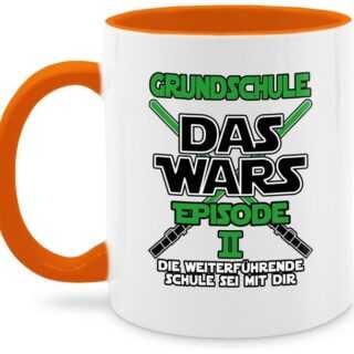 Shirtracer Tasse Grundschule Das Wars - Episode 2 - Die Weiterführende Schule sei mit d, Keramik, Einschulung Geschenk Tasse