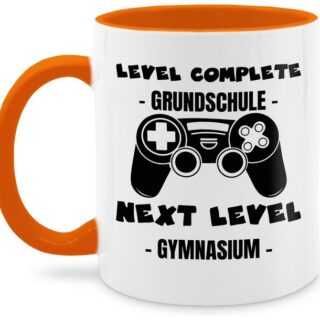 Shirtracer Tasse Level complete - next level Gymnasium, Keramik, Einschulung Geschenk Tasse