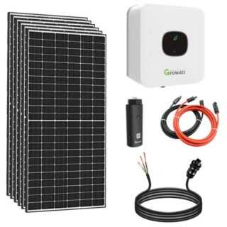 enprovesolar Solaranlage 3000W Balkonkraftwerk Set, 3 kW Growatt Wechselrichter MIC 3000TL-X, PV Anlange mit WIFI Stick