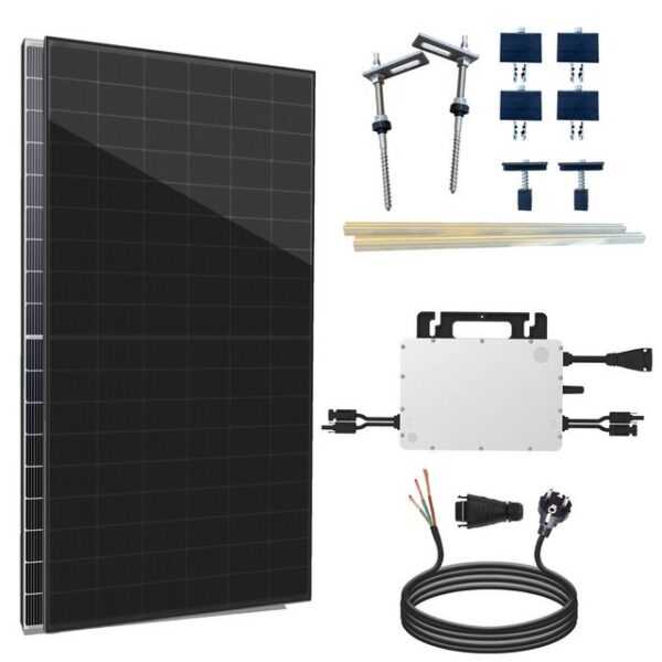 enprovesolar Solaranlage 860W Balkonkraftwerk Komplettset inkl. 430W Bifazial Solarmodule