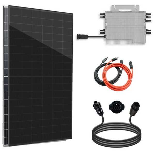 enprovesolar Solaranlage Balkonkraftwerk Set 1640W (4x Bifazial Modul), (Photovoltaik Solaranlange), Deye Wechselrichter 1600W SUN-M160G4-EU-Q0