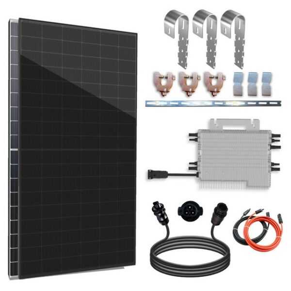 enprovesolar Solaranlage Balkonkraftwerk Set 1720W, (Balkongeländer Rund PV Montage), Deye Wechselrichter 1600W SUN-M160G4-EU-Q0