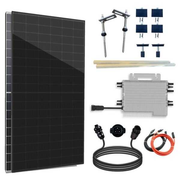 enprovesolar Solaranlage Balkonkraftwerk Set 1720W, (Stockschrauben PV Montage), Deye Wechselrichter 1600W SUN-M160G4-EU-Q0