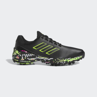 Adidas ZG23 GLITCH Boost Golf-Schuh | core black-core black, lucid lemon EU 44