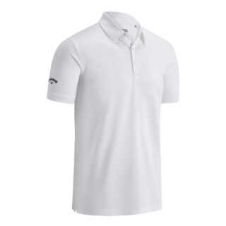 Callaway Swing Tech Tour Fit Solid Polo Herren | bright white L