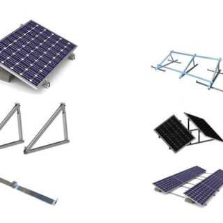 TZIpower Solar Halterung Aufständerung Flachdach Garage Balkonkraftwerk 10-40° Solarmodul-Halterung, (Komplettset)