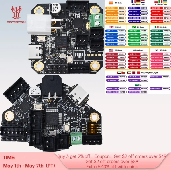 BIGTREETECH EBB36 EBB42 CAN Tool Board Support Canbus PT100 With MAX31865 For U2C Ender3 3D Printer