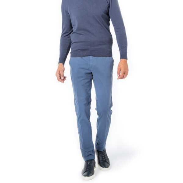 BOSS Black Herren Chino blau Baumwolle Slim Fit