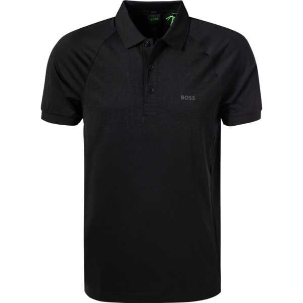 BOSS Green Herren Polo-Shirt grau Mikrofaser Slim Fit