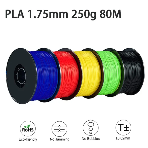 Easythreed 3D Printing Filament PLA 250g Length 80M Diameter 1.75mm FDM Printer Material