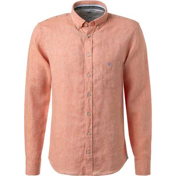 Fynch-Hatton Herren Hemd orange Leinen