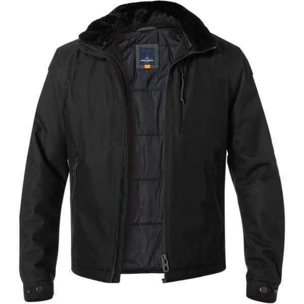 HECHTER PARIS Herren Jacke schwarz Mikrofaser unifarben