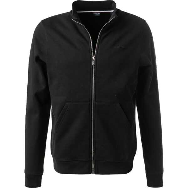 HECHTER PARIS Herren Sweatjacke schwarz Baumwolle unifarben