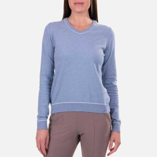 KJUS Kicki V-Neck Pullover Damen | calm blue 38