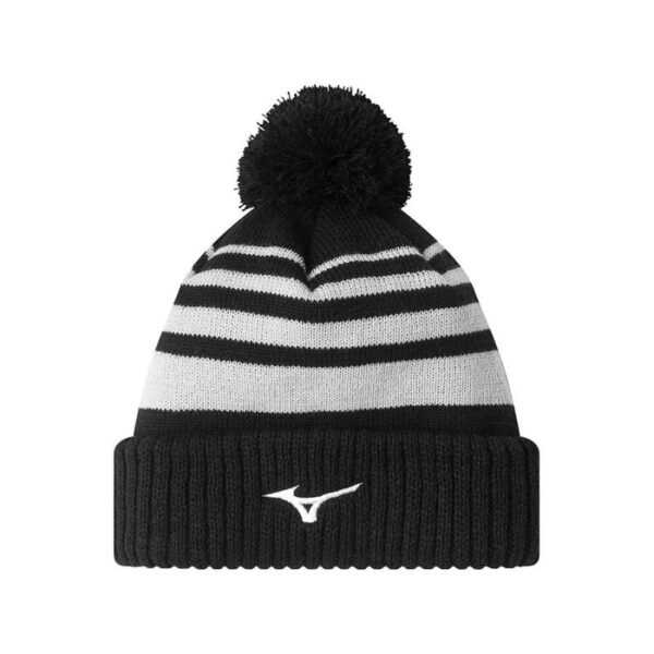 Mizuno Breath Thermo Pom Pom Beanie | black one size