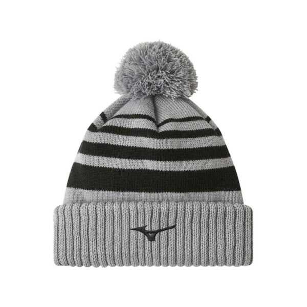 Mizuno Breath Thermo Pom Pom Beanie | grey one size