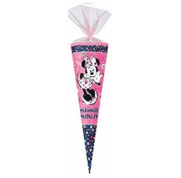 Nestler Schultüte Disney MINNIE MAUS ROSA geblümt, Zuckertüte 85cm (zum Schulanfang / Einschulung)