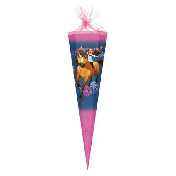 Nestler Schultüte SPIRIT Pferde PINK, Zuckertüte 85cm (zum Schulanfang / Einschulung)