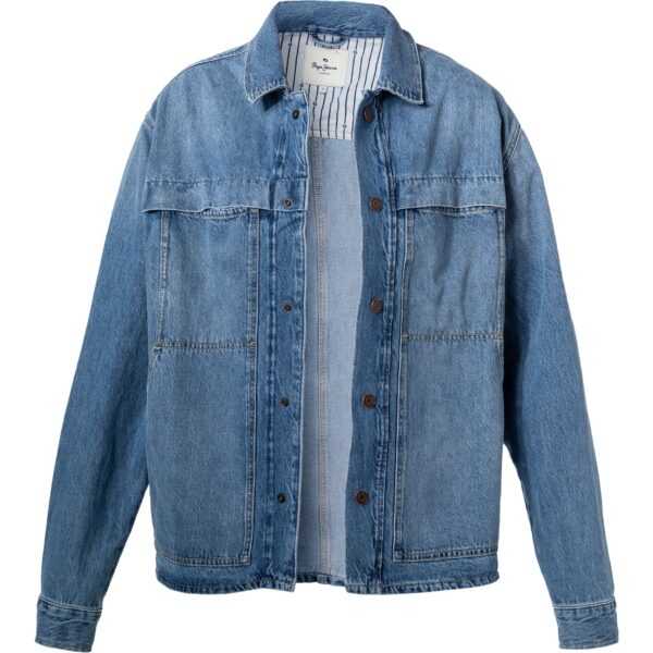 Pepe Jeans Herren Jeansjacke blau Baumwolle unifarben