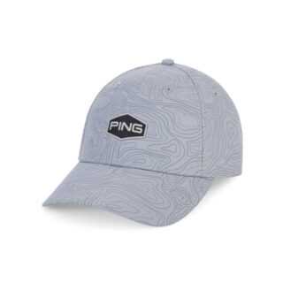 Ping Map Print Cap | silver