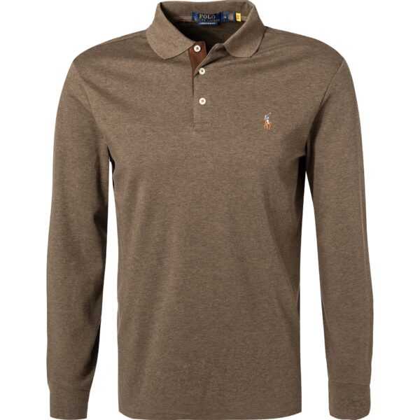 Polo Ralph Lauren Herren Polo-Shirts grün meliert Slim Fit