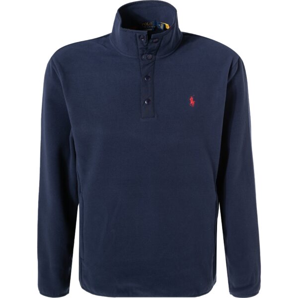 Polo Ralph Lauren Herren Troyer blau Fleece unifarben