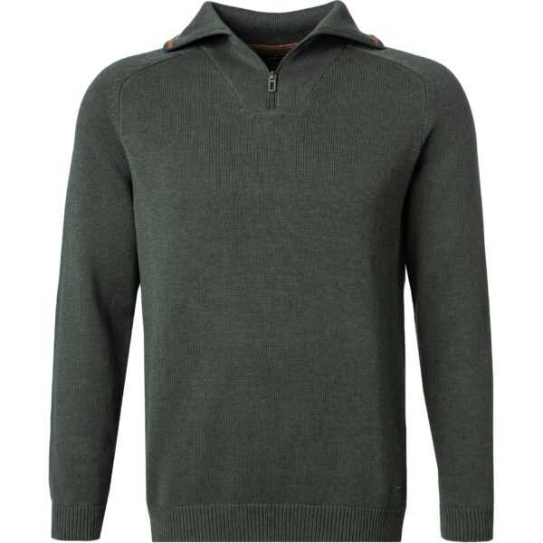 RAGMAN Herren Pullover grün unifarben