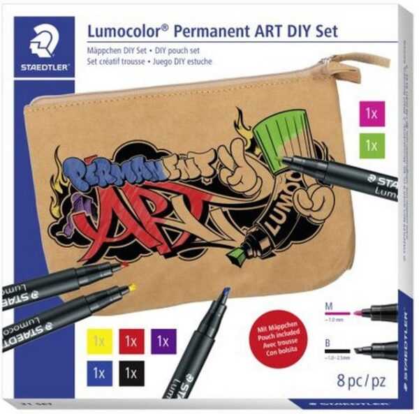 STAEDTLER STAEDTLER Lumocolor Trendset ART DIY SET mit Schüleretui Batterie