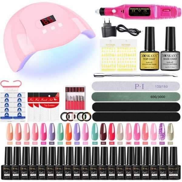 Scheiffy Nagellack-Set Gel-Nagellack-Set,Nagelzubehör,Nagellichter,DIY-Maniküre,20 Farben, Geeignet für Anfänger und professionelle Nageltechniker