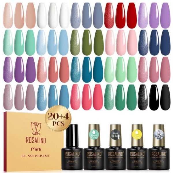 Scheiffy Nagellack-Set Nagellack-Gel,20 Farben Nagellack,DIY-Maniküre,Glitzernder Nagellack, Geeignet für Anfänger, DIY-Maniküre oder Nagelstudio