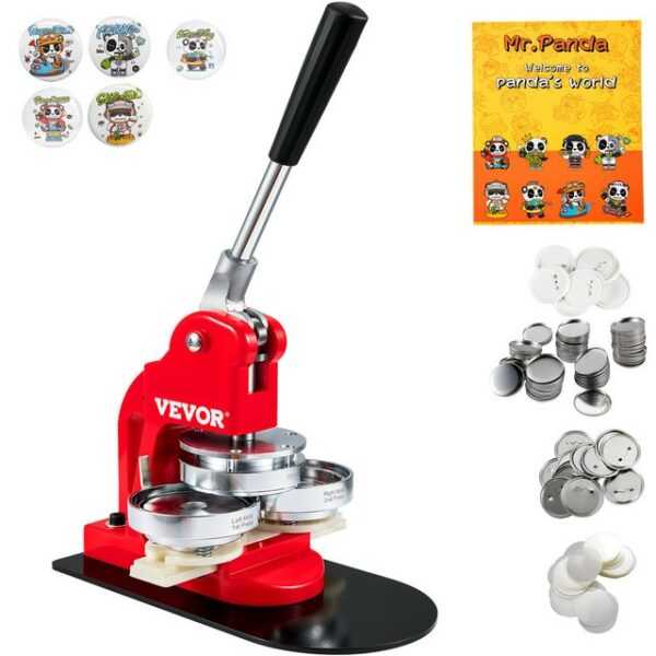 VEVOR Button 75 mm (3 Zoll) Badge Punch Press Set, Kinder DIY Geschenke Pin Maker