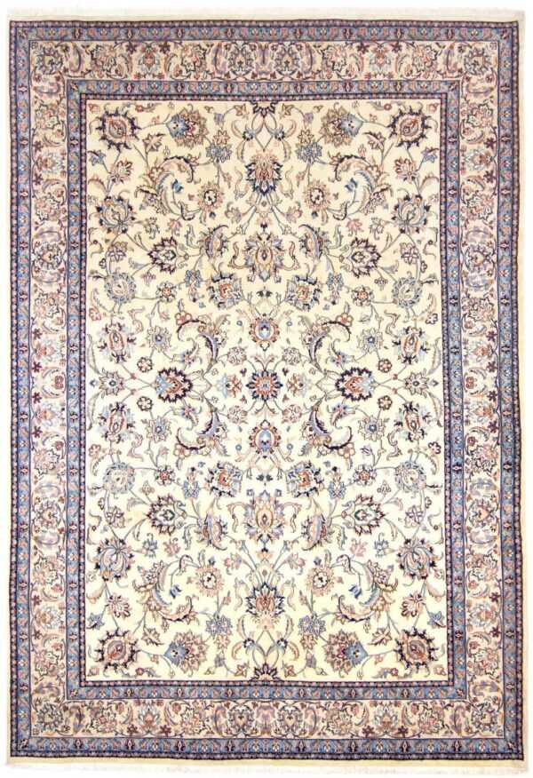 morgenland Wollteppich "Maschad Durchgemustert Beige 345 x 247 cm", rechteckig